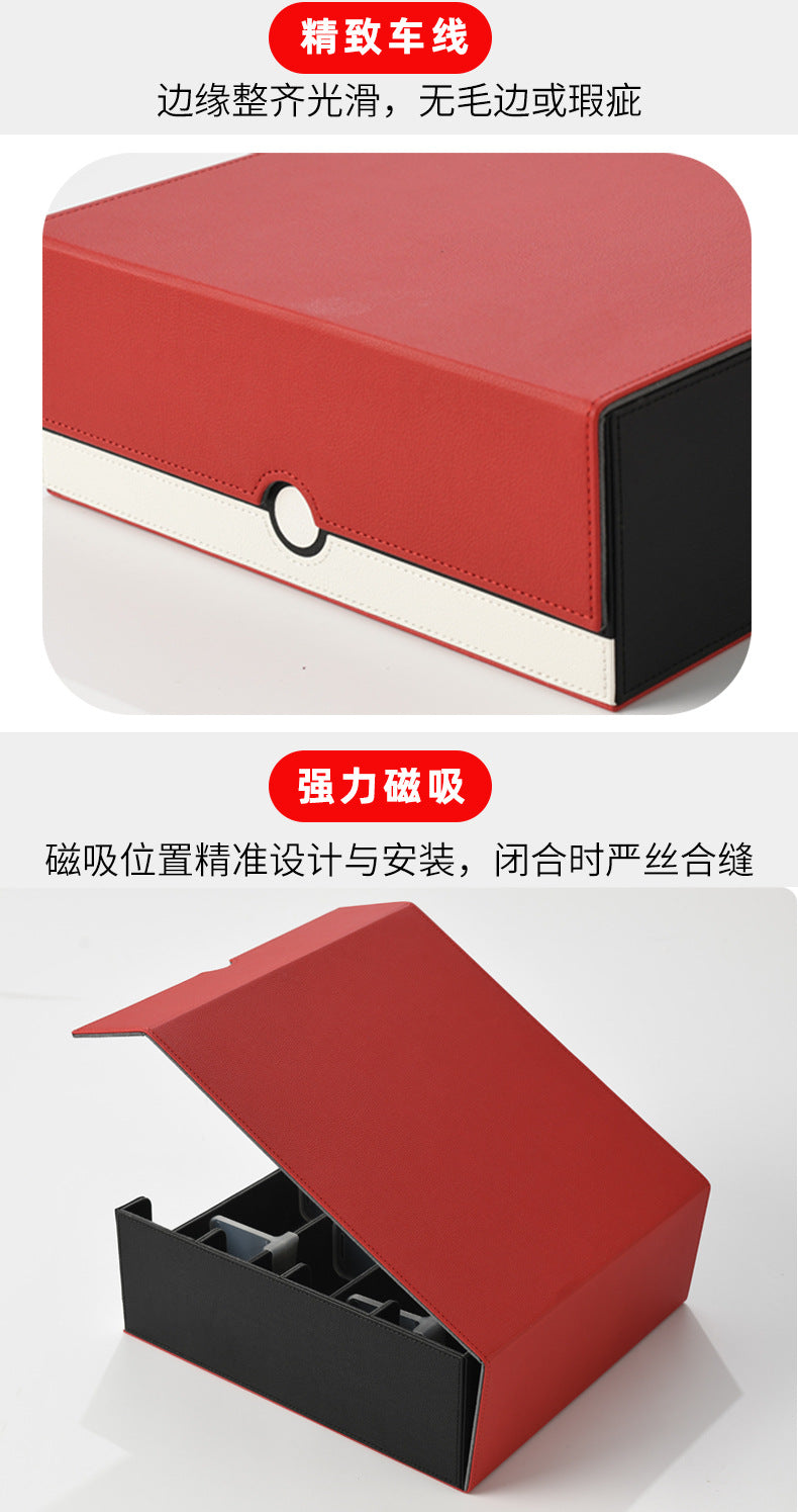 4 Slot Pokemon PU Leather TCG Card Storage Box 3000+pcs