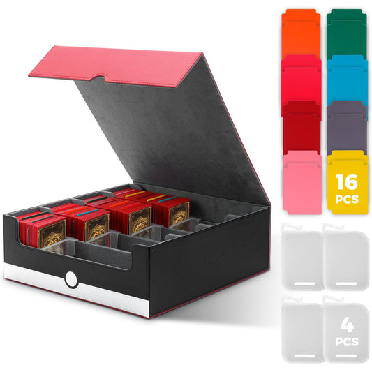 4 Slot Pokemon PU Leather TCG Card Storage Box 3000+pcs